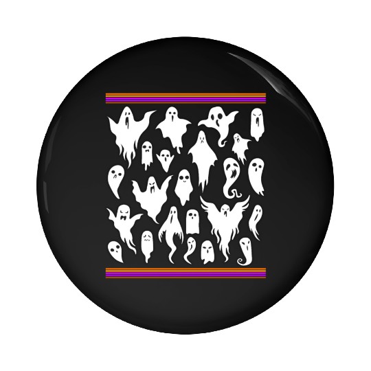 Halloween Theme Cute Ghosts Coffee Lover Mug Gift Pin Buttons