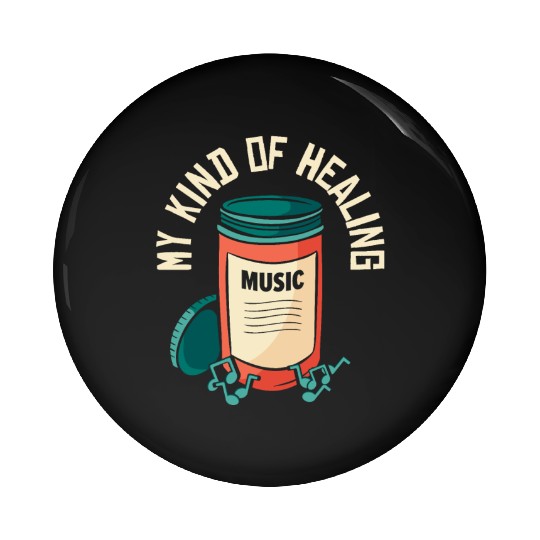 Music Pills Musician Notes Lover Healing Pin Buttons