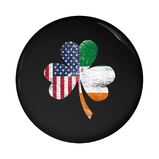 Shamrock Usa Flag Irish Ireland Pin Buttons