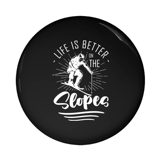 Skiing Winter Sports Skis Pin Buttons