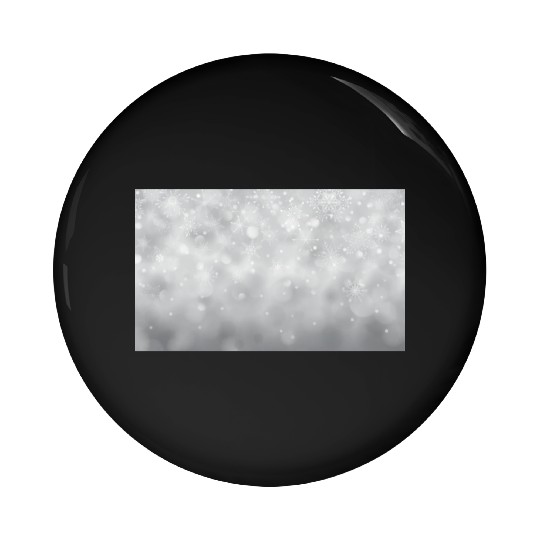 Grey Bokeh Christmas Snowflakes Pin Buttons