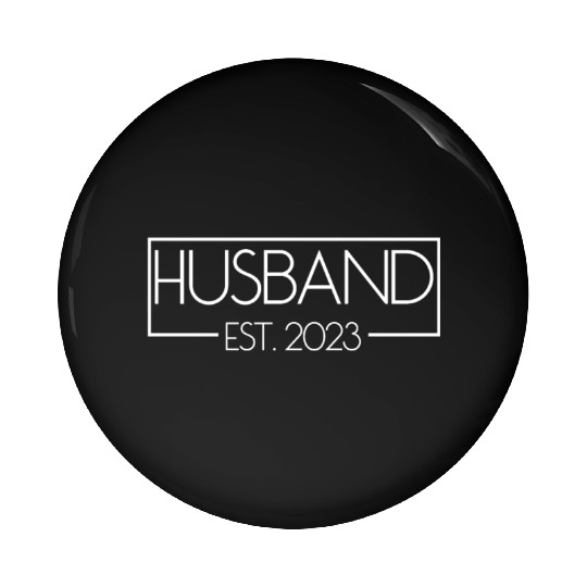 Husband Est. 2023 Matching Couple Newlywed Married Pin Buttons