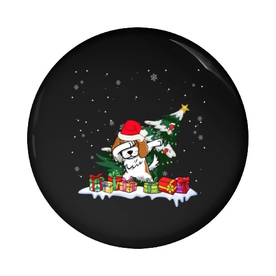 Saint Bernard Christmas Dabbing Santa Xmas Pajama Pin Buttons