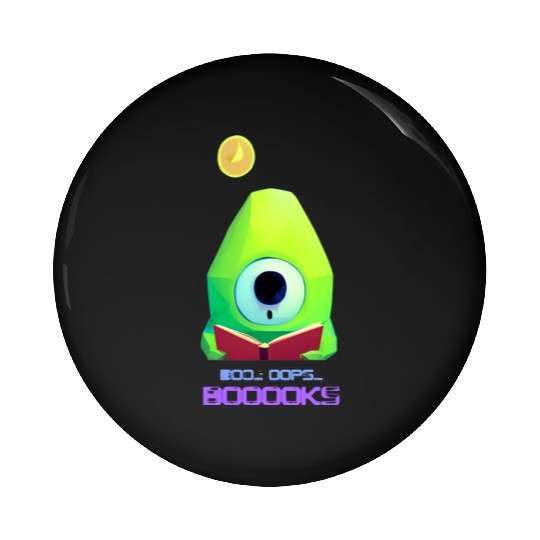 Cute Ghost Book Reading Teacher Funny Halloween Pin Buttons