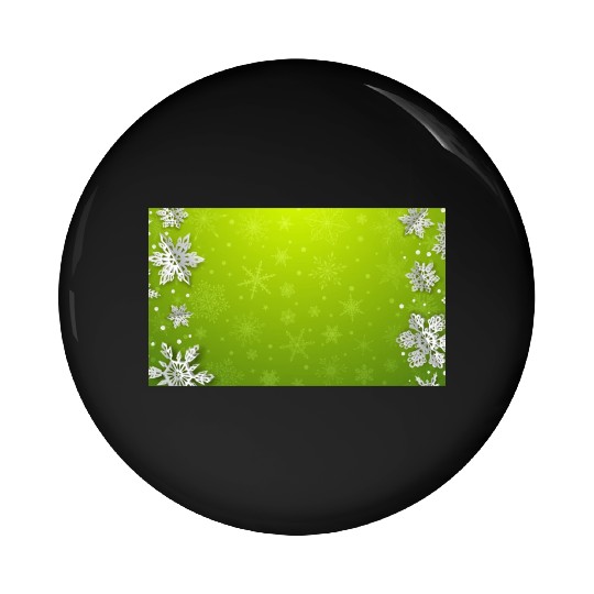 Winter Snowflakes Green Pattern Pin Buttons