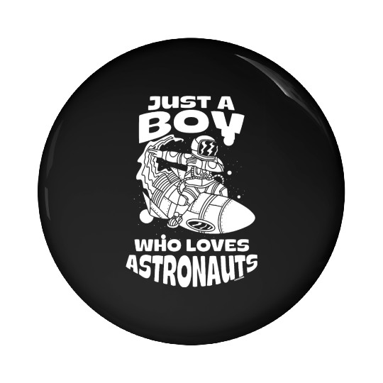 Boy love astronauts Pin Buttons