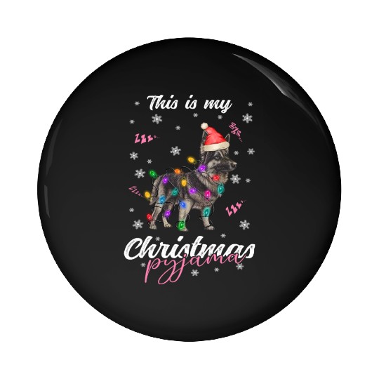 Winter Christmas Pyjama German Shepherd Dog Pin Buttons