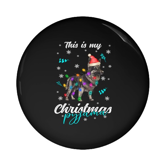 Winter Christmas Pyjama German Shepherd Dog Pin Buttons