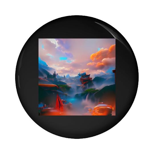 A Timeless World in a Distant Solar System Bright Pin Buttons