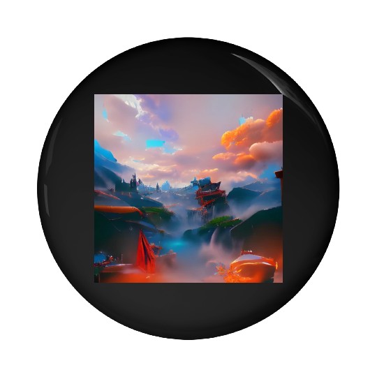 A Timeless World in a Distant Solar System Bright Pin Buttons