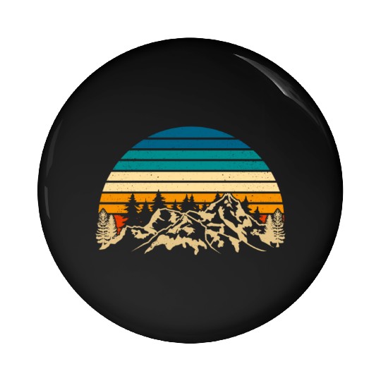 Wildlife Trees Outdoors Nature Retro Forest Pin Buttons