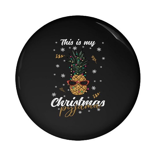 Winter Christmas Pyjama Pineapple Pin Buttons