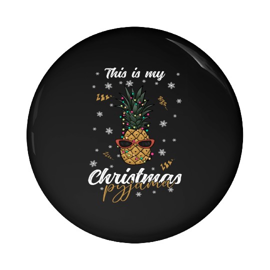 Winter Christmas Pyjama Pineapple Pin Buttons