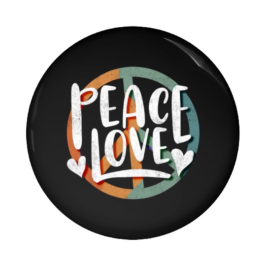 Peace Love, Peace Pin Buttons
