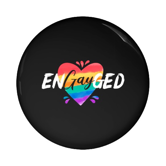 Engayged Rainbow Pride Month LGBTQ Gay Pride Pin Buttons