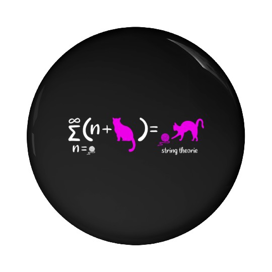 String Theory Nerd Physics Schrodinger's Cat Pin Buttons