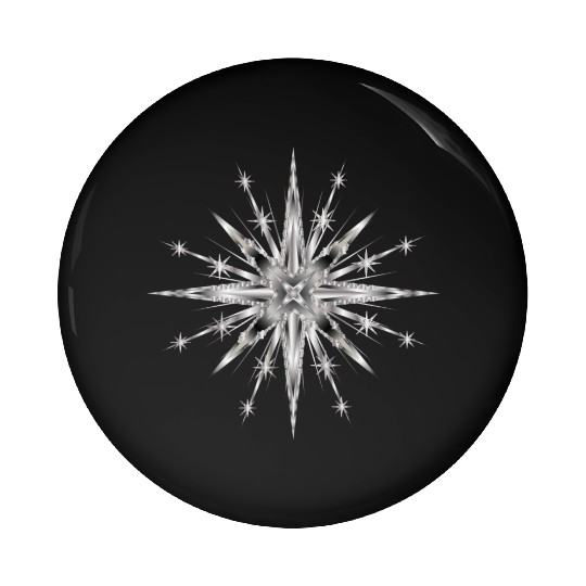 Silver colored glamor timeless star Pin Buttons