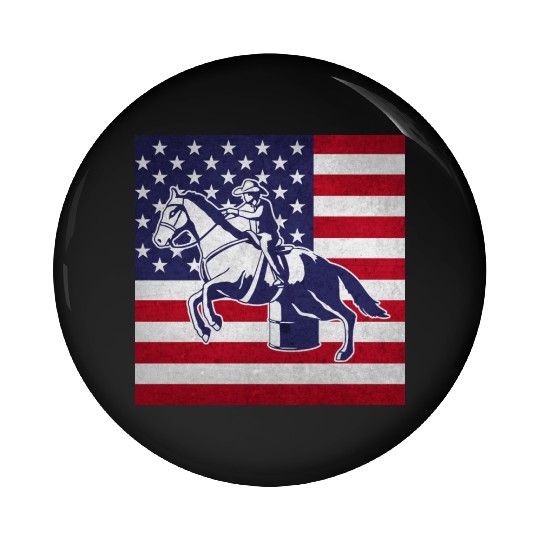 Horse Barrel Racing Pin Buttons