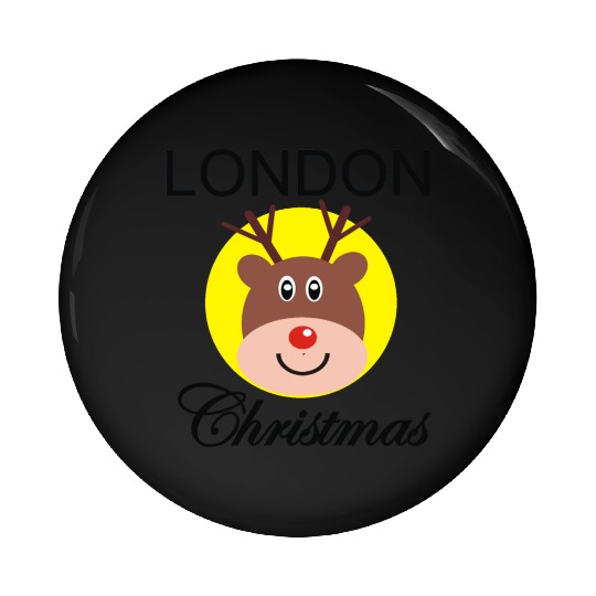 Funny Christmas Rudolph gift for Londoner Pin Buttons