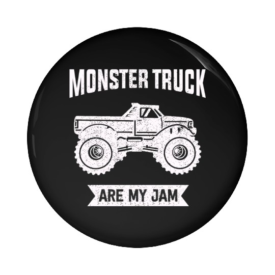 Monster Trucks Are My Jam Vintage Retro Pin Buttons