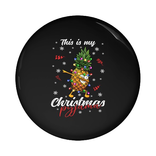 Winter Christmas Pyjama Pineapple Pin Buttons