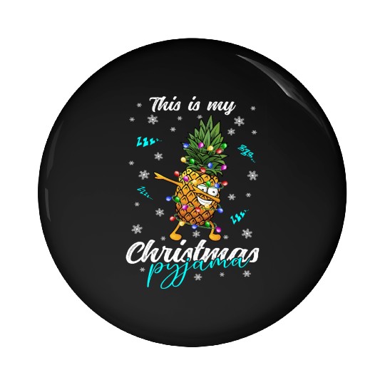 Winter Christmas Pyjama Pineapple Pin Buttons