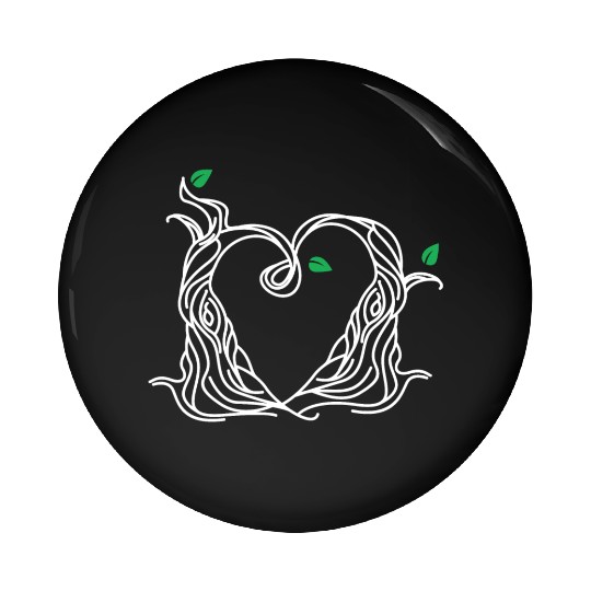 Tree Love Best Friends Heart White Pin Buttons