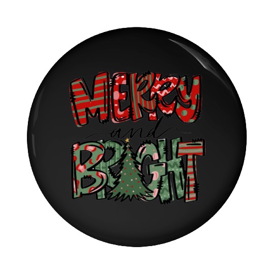 Merry and Bright Pin Buttons