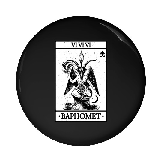 Baphomet Tarot Card Satanic Occult Pin Buttons