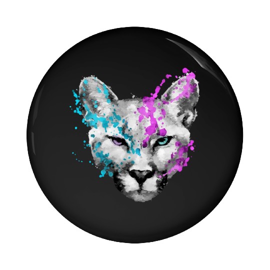 Dramabite mountain lion Pin Buttons