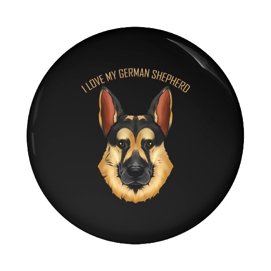 Dog Lover - I Love My German Shepherd Pin Buttons