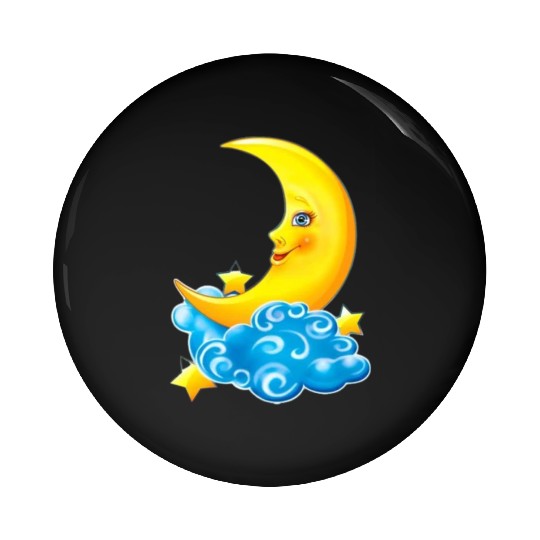 dessin de croissant de lune Pin Buttons