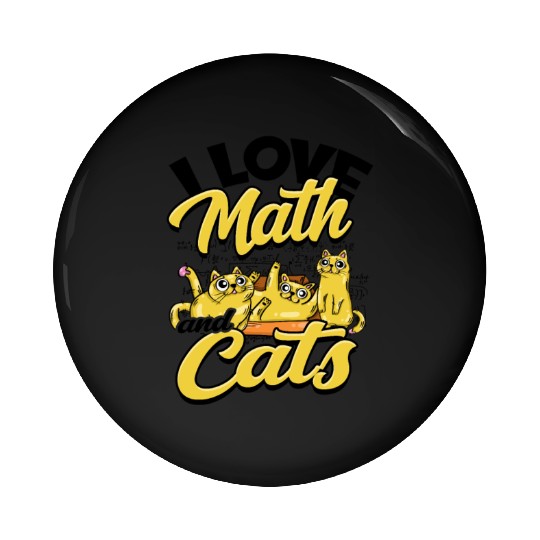 I love math and cats - cats Pin Buttons