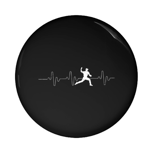 Baseball Pitcher Heartbeat Baseball Pitching Close Pin Buttons