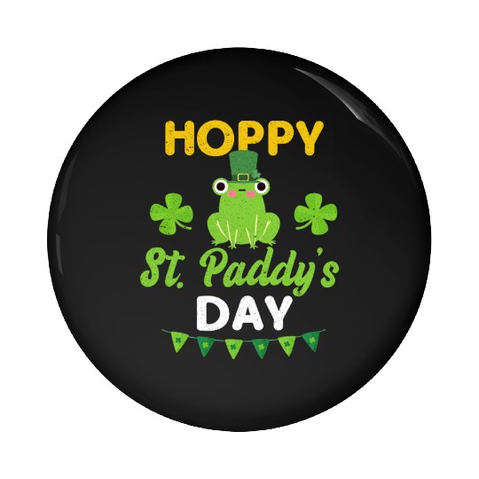 Funny St. Paddy Shenanigans Hoppy St. Paddy's Day Pin Buttons