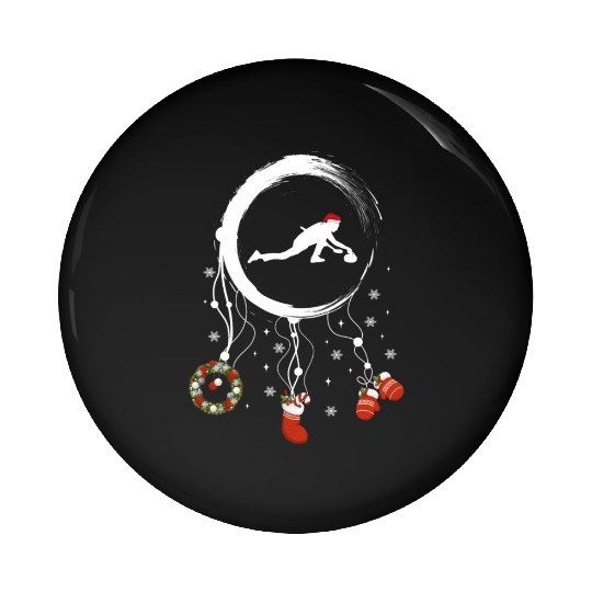Winter dreamcatcher Christmas Curling Pin Buttons