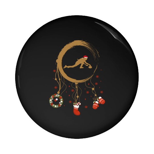 Winter dreamcatcher Christmas Curling Pin Buttons