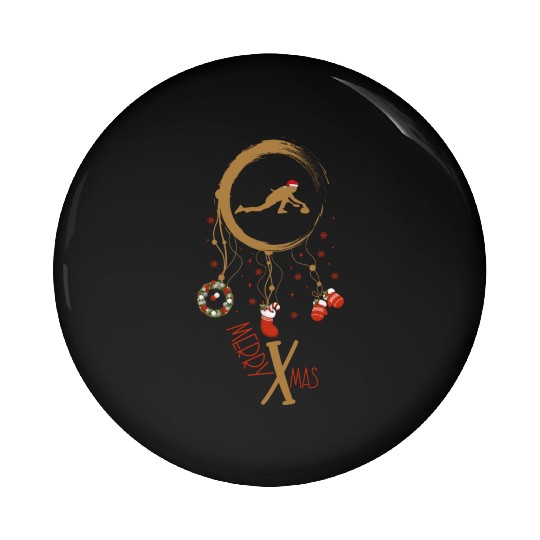Winter dreamcatcher Christmas Curling Pin Buttons