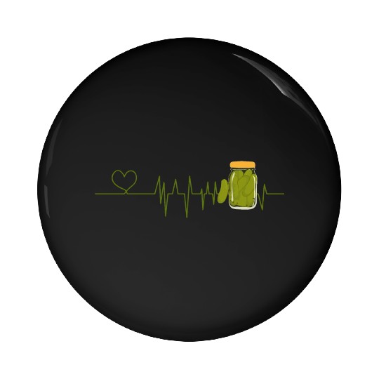 Pickle Lover Heartbeat for Pickles lover Pin Buttons