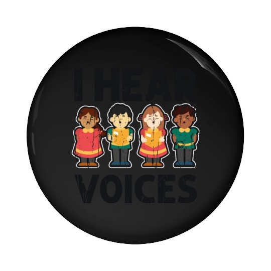 I hear voices - orchestra Pin Buttons