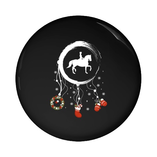 Winter dreamcatcher Christmas Dressage riding Pin Buttons