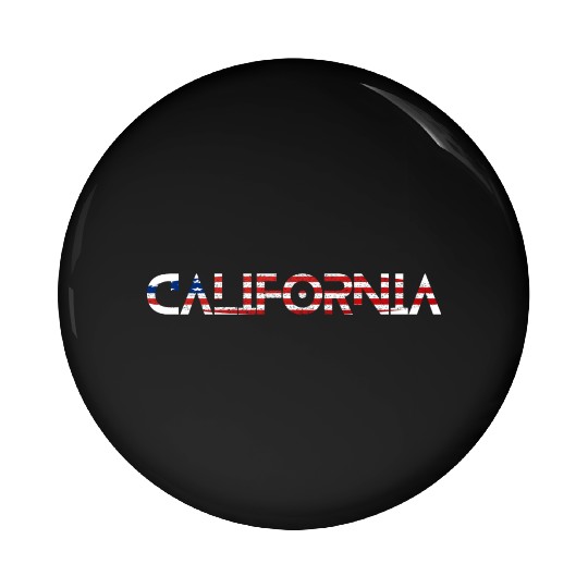 CALIFORNIA designed and coloring by usa flage Pin Buttons