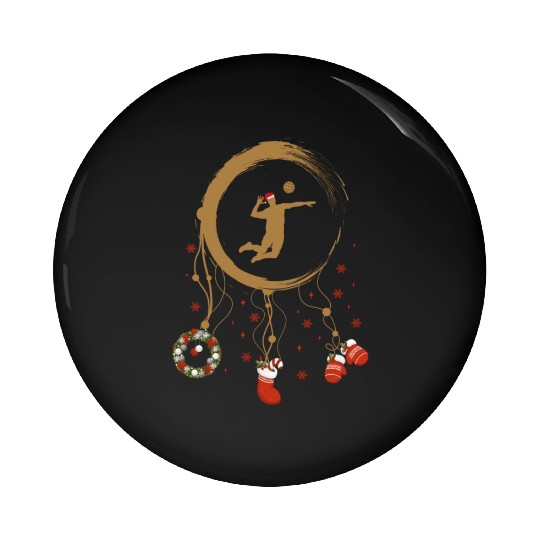 Winter dreamcatcher Christmas Volleyball Pin Buttons