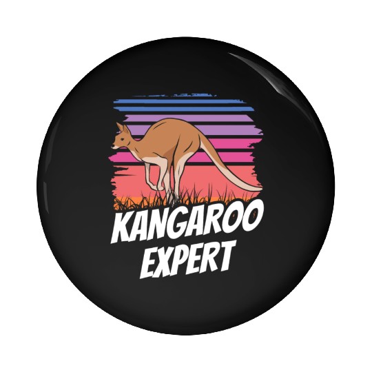 Kangaroo Expert Australia Lover Kangaroos Animal Pin Buttons