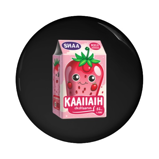 Strawberry Milk Kawaii Pin Buttons