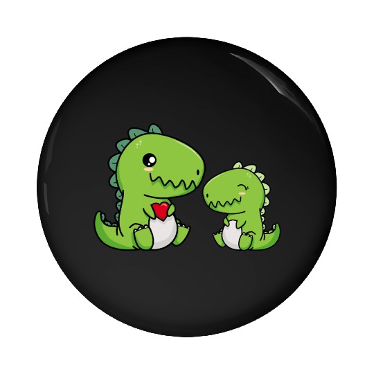 Big sister brother dino siblings boy girl heart Pin Buttons