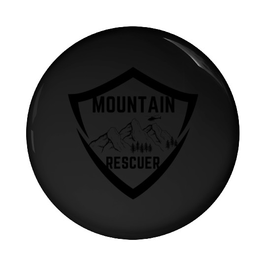Mountain Rescuer Shield for Mountain Lifeguard Pin Buttons