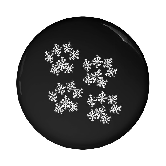 Snowflake Paw Prints Pin Buttons