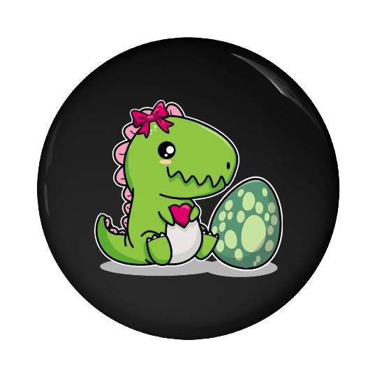 Big sister cute dino siblings boy girl heart love Pin Buttons
