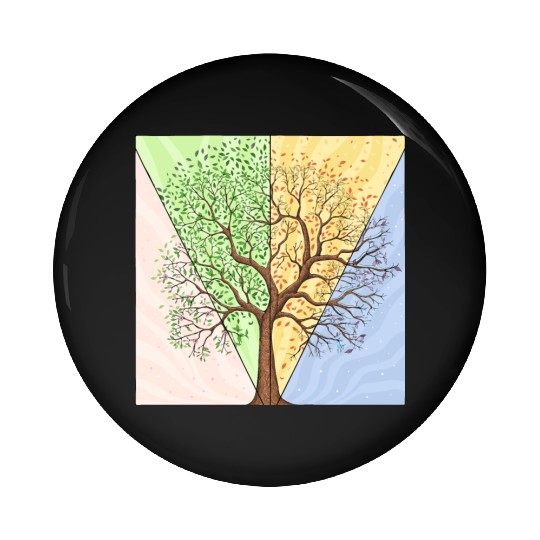 Four Seasons Trees Pin Buttons